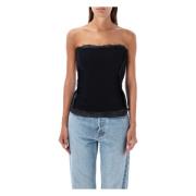 Sort Strapless Slim Fit Topwear