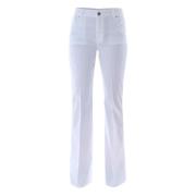 Flared cotton trousers