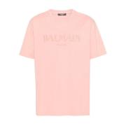 Laks Pink Logo Broderet Jersey Tee