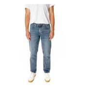 Tapered Fit Mid Waist Jeans