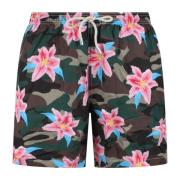 Camouflage Badeshorts med Blomsterprint