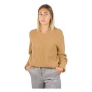 Blød Uld Cashmere V-Hals Sweater