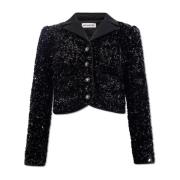 Kort blazer med pailletter