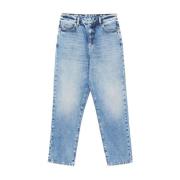 Højtaljede Tapered Denim Jeans