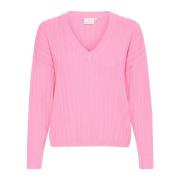 Stribet Strik Pullover Rosebloom