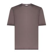 Taupe Crew Neck Bomuld T-shirt