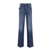 Mid Blue Cotton Jeans