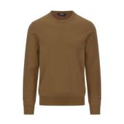 Brun Corda Bomuld Strik Pullover