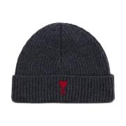 Heater Grey Red Beanie