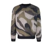 Grøn Camo Sweater Regular Fit