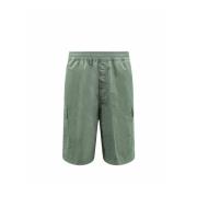 Cargo Nylon Shorts med Logo Patch