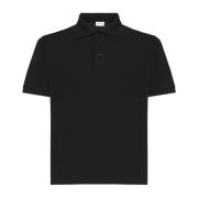 Sort Polo Shirt med Cassandre Logo