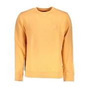 Orange Crew Neck Logo Sweatshirt