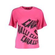 Elegant Pink T-shirt med signaturprint