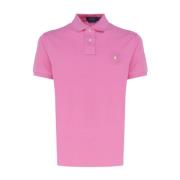 Pink Polo T-shirt med Klassisk Krave