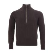 Luksuriøs Brun Uld Crew Neck Sweater