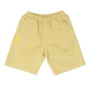 Beige Jogger Shorts Letvægts Regelmæssig Pasform