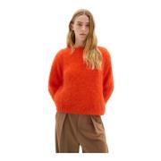 Dyb Orange Strik Pullover