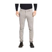 Slim Fit Bomuld Chino Bukser med Mikro Mønster