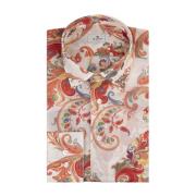 Blomstret Paisley Print Herreskjorte