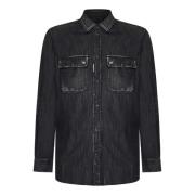 Sort Denim Skjorte AW24