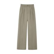 Flared Wool Tailored Trousers