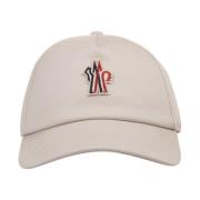 Hvid Baseball Hat med Logo Patch