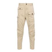 Beige Bomuld Cargo Bukser