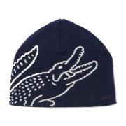 Krokodille Broderet Uld Beanie Hat