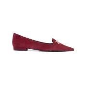 Bordeaux Suede Loafer med Metal Horsebit