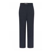 Wide Leg Bukser Midnight Blue