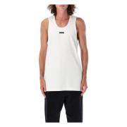 Hvid Ribbet Tank Top AW24