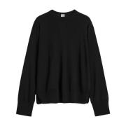 Luksuriøs Silk Cashmere Crewneck Strik