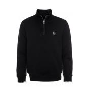 Half-Zip Sweatshirt med Logo Stitching