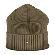 Grøn Broderet Logo Beanie Hat