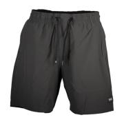 Sporty Sort Herre Shorts Broderet Logo