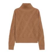 Argyle Strik Sweater Camel