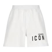 Hvide Bermuda Shorts med Ikon Logo