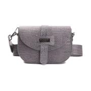 Krokoprint Læder Crossbody Taske