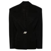 Sort Klassisk Blazer Jakke