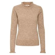 Beige Pullover - Sandy Grey Melange