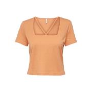 Square Neck Short Sleeves Top