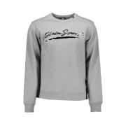 Sporty Grå Logo Sweatshirt