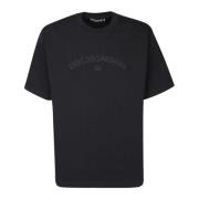 Sort Rundhals T-shirt Stilfuldt Logo Print