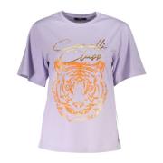 Elegant Lilla Rundhals T-Shirt