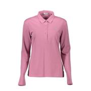 Langærmet Polo Shirt Pink Broderet Logo