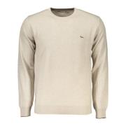 Langærmet rund hals sweater beige