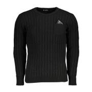 Twisted Crew Neck Sweater med Lomme