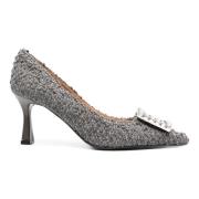 Lilly Light Grey Tweed Pumps