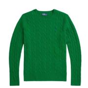 Kabelstrikket Uld-Kashmir Sweater